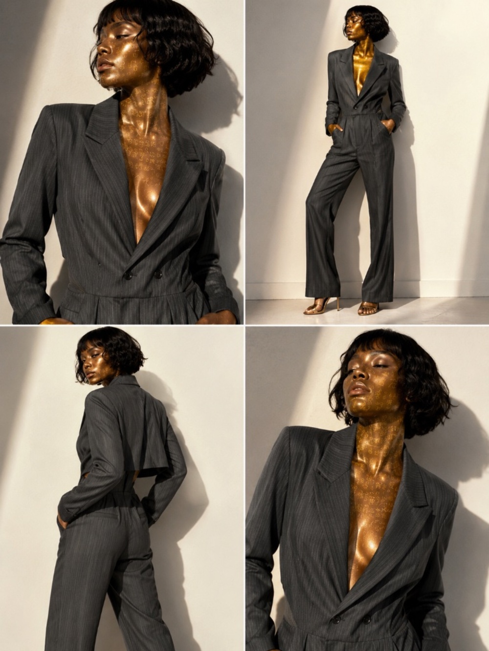NISSE | Pinstriped Jumpsuit with Openwork Design (6)